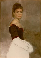 Study of a young woman holding a book